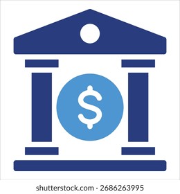 Elemento del icono del banco para el diseño