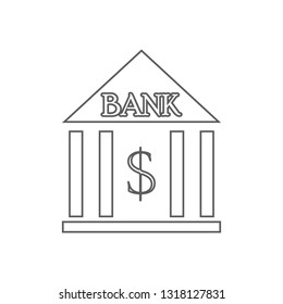 bank icon. Element of Finance for mobile concept and web apps icon. Outline, thin line icon for website design and development, app development