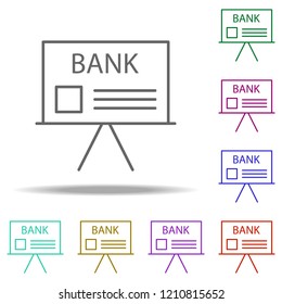 bank icon. Elements of business in multi color style icons. Simple icon for websites, web design, mobile app, info graphics