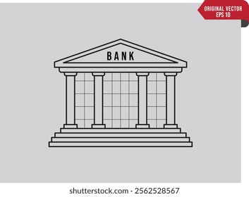 Bank icon and Financial building vector illustration