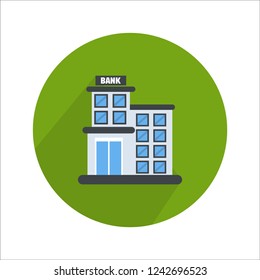 bank icon in flat design isolated vector illustration for web