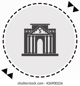 Bank icon Flat Design. Isolated Illustration.