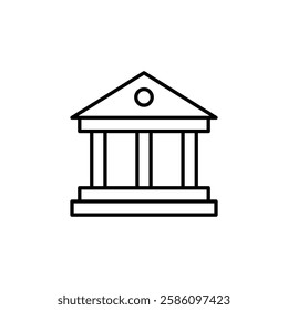 Bank icon Flat fill set collection