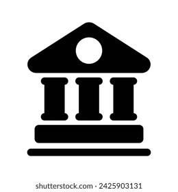 Bank icon. flat illustration of rewind vector icon for web