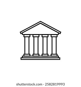 Bank icon Flat isolated outline sign