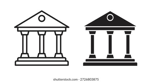 Icono del banco icono plano simple. Versión Liner - Vector de stock.