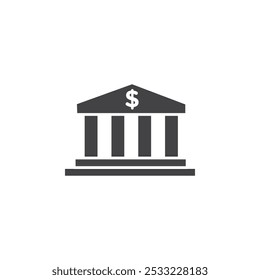 Banksymbol Flaches einfaches Gliederungsset