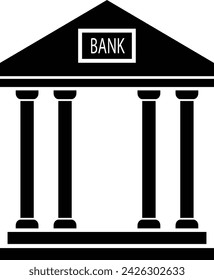Bank icon flat style vector illustration