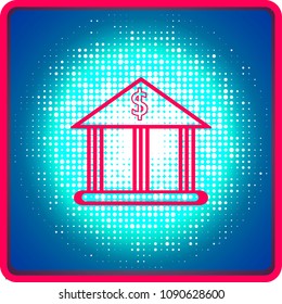 Bank Icon. Graphic flat icon, logo.