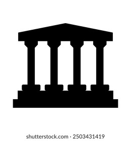 Bank icon illustrated on background