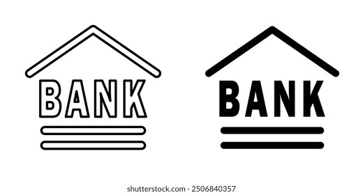 Icono de banco ilustración diseño Vector Plantilla