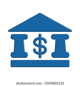 ícone Banco ilustração design vetor modelo