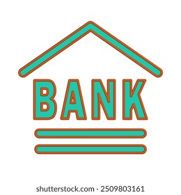 ícone Banco ilustração design vetor modelo