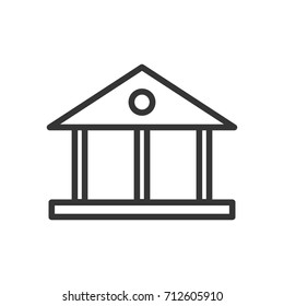 Bank icon, illustration isolated vector sign symbol