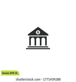 Banksymbol-Illustration, Vektorgrafik-Vorlage für EPS10-Logo