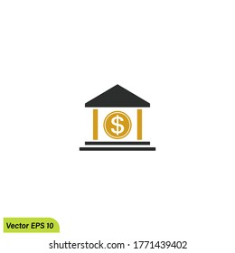 icono de banco ilustración vector eps 10 plantilla de logotipo