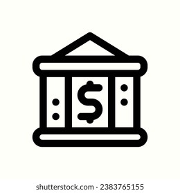 bank icon, isolated icon in light background, perfect for website, blog, logo, graphic design, social media, UI, mobile app