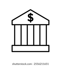 Bank icon isolated on white background