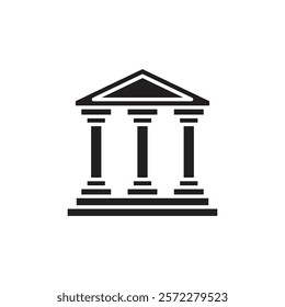 Bank icon Line Art Logo set