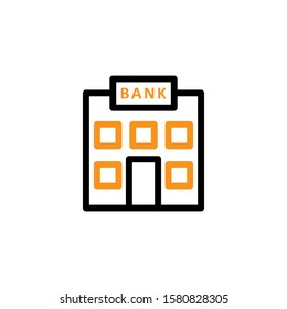 Bank icon. Line icon design template