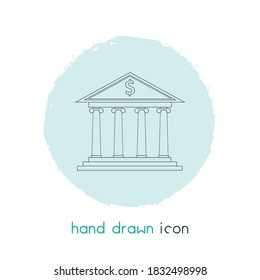 Bank icon line element. Vector illustration of bank icon line isolated on clean background for your web mobile app logo design.