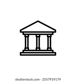 Bank icon logo design. Bank sign and symbol, museum, university