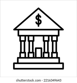 Bank Icon Logo Design Vector Template Illustration Sign And Symbol