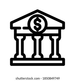 bank icon or logo isolated sign symbol vector illustration - high quality black style vector icons
