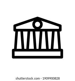 bank icon or logo isolated sign symbol vector illustration - high quality black style vector icons
