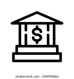 bank icon or logo isolated sign symbol vector illustration - high quality black style vector icons
