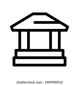 bank icon or logo isolated sign symbol vector illustration - high quality black style vector icons
