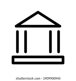 bank icon or logo isolated sign symbol vector illustration - high quality black style vector icons
