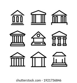 bank icon or logo isolated sign symbol vector illustration - Collection of high quality black style vector icons
