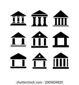 bank icon or logo isolated sign symbol vector illustration - Collection of high quality black style vector icons
