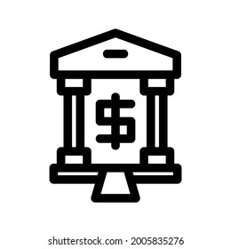 bank icon or logo isolated sign symbol vector illustration - high quality black style vector icons
