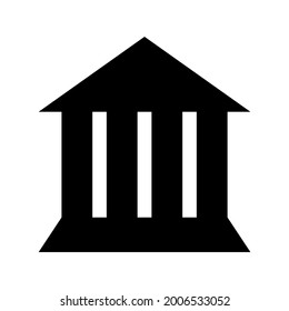 bank icon or logo isolated sign symbol vector illustration - high quality black style vector icons
