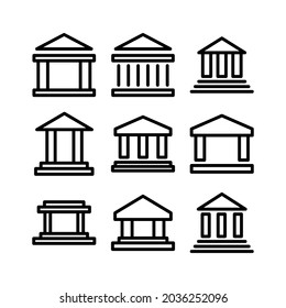 bank icon or logo isolated sign symbol vector illustration - Collection of high quality black style vector icons
