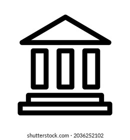 bank icon or logo isolated sign symbol vector illustration - high quality black style vector icons
