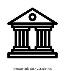 bank icon or logo isolated sign symbol vector illustration - high quality black style vector icons
