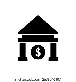 bank icon, modern vector isolated on white background.