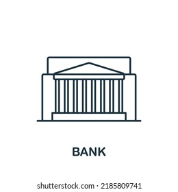 Bank icon. Monochrome simple icon for templates, web design and infographics