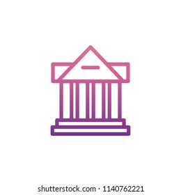 bank icon in Nolan style on white background