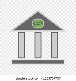 Bank icon on transparent background