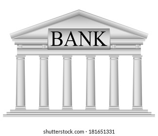 Bank icon on white background.