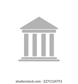 bank icon on a white background, vector illustration