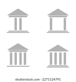 bank icon on a white background, vector illustration