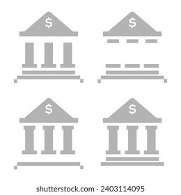 bank icon on a white background, vector illustration