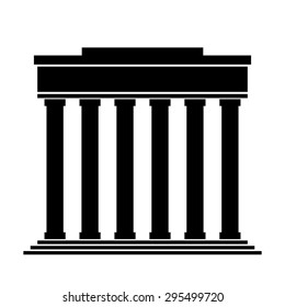 Bank icon on white background - vector illustration.