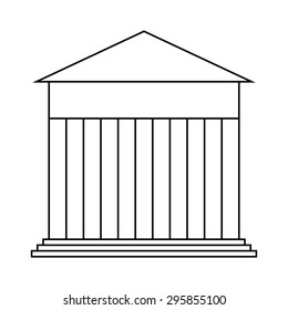 Bank icon on white background - vector illustration.