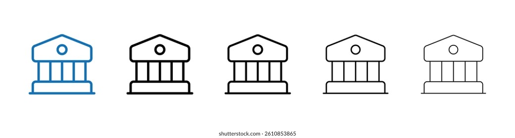 Bank icon Outline vector logo for web ui